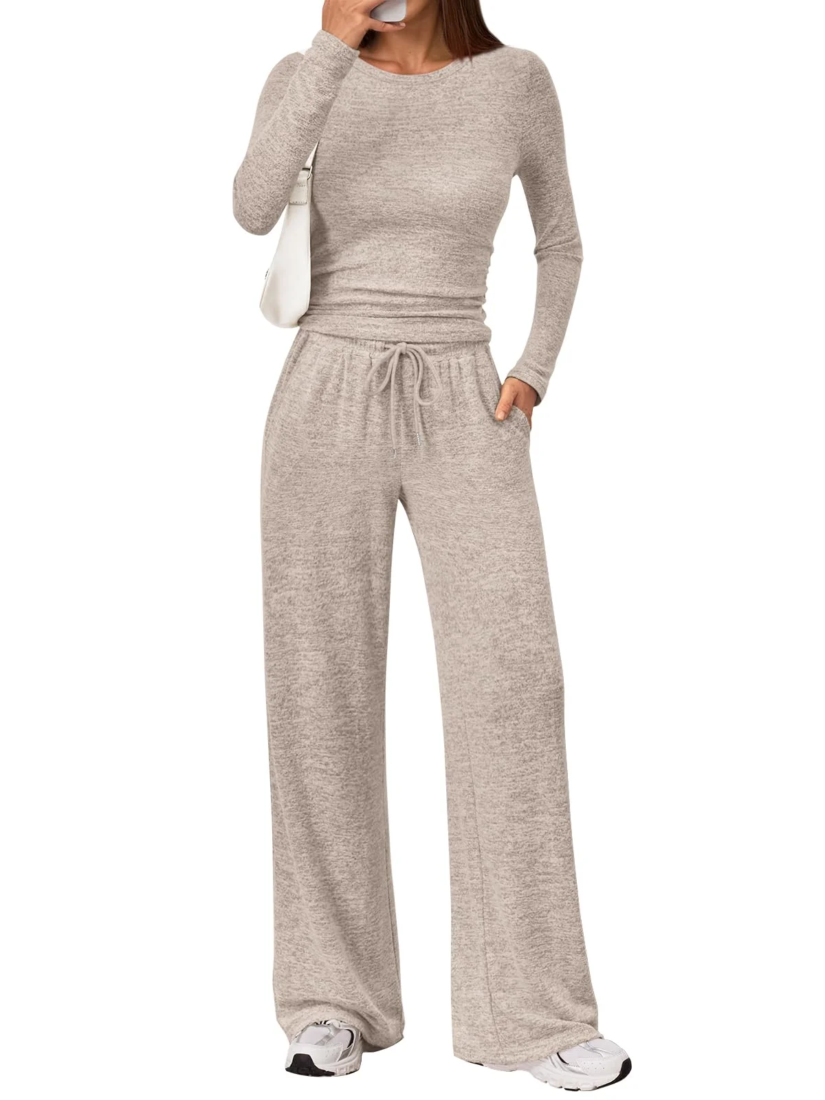 LILLUSORY Womens 2 Piece Matching Lounge Sets 2025 Fall Fashion Knit Sweater Airport Travel Vacation Review